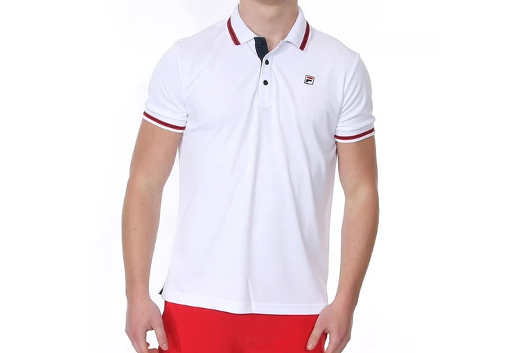 Fila Piro Tennispolo Wit Heren 4 Fila Piro Tennispolo Wit Heren - Afbeelding 4