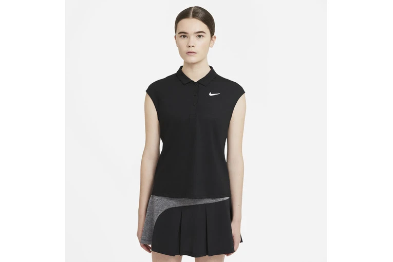 Nikecourt Victory Polo Zwart/wit Dames 1 Nikecourt Victory Polo Zwart/wit Dames