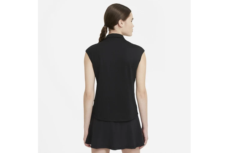 Nikecourt Victory Polo Zwart/wit Dames 2 Nikecourt Victory Polo Zwart/wit Dames - Afbeelding 2