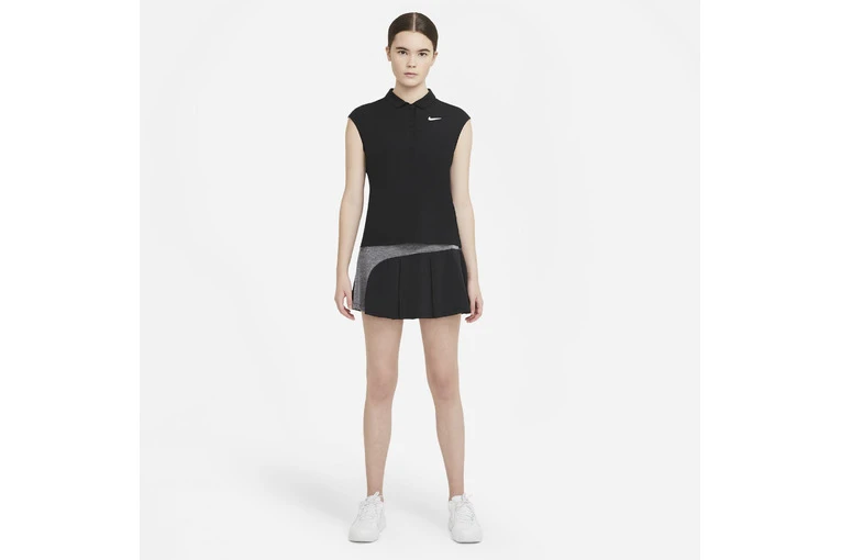 Nikecourt Victory Polo Zwart/wit Dames 3 Nikecourt Victory Polo Zwart/wit Dames - Afbeelding 3
