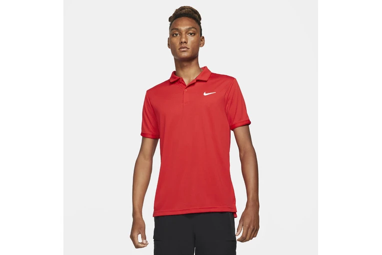 Nikecourt Dri-fit Victory Tennispolo Rood Heren 1 Nikecourt Dri-fit Victory Tennispolo Rood Heren
