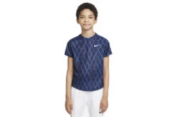NikeCourt Dri-FIT Victory Printed Top Donkerblauw KIDS