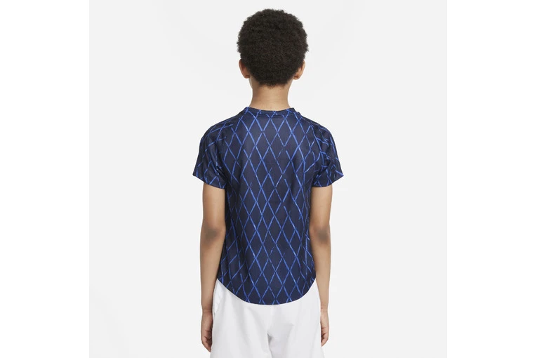 NikeCourt Dri-FIT Victory Printed Top Donkerblauw KIDS 2 NikeCourt Dri-FIT Victory Printed Top Donkerblauw KIDS - Afbeelding 2