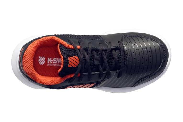 K-Swiss K.Swiss Court Express Omni Tennisschoen Zwart/spicy Oranje KIDS 3 K-Swiss K.Swiss Court Express Omni Tennisschoen Zwart/spicy Oranje KIDS - Afbeelding 3