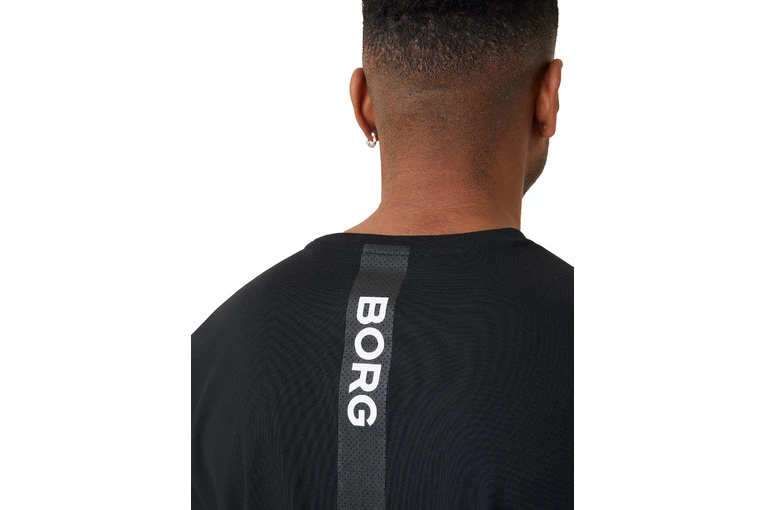 Björn Borg Ace T-Shirt Stripe Black Beauty Heren 3 Björn Borg Ace T-Shirt Stripe Black Beauty Heren - Afbeelding 3