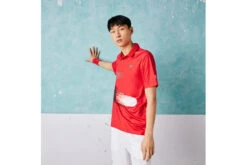 Lacoste SPORT X Novak Djokovic Polo Rood/wit Heren -Padel Profs Verkoop 37103210 3