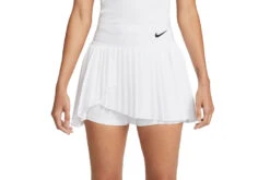 NikeCourt Dri-FIT Advantage Tennisrokje Wit/Zwart Dames