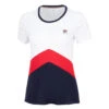Fila Aurelia T-shirt Wit/rood/navy Dames