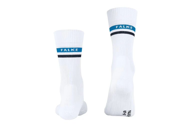 Falke TE4 Classic Tennissokken Wit/blauw Heren 3 Falke TE4 Classic Tennissokken Wit/blauw Heren - Afbeelding 3