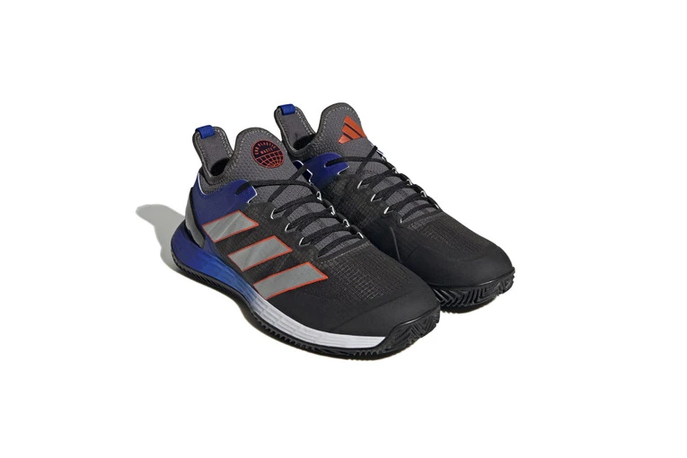 Adidas Adizero Ubersonic 4 Clay Court Tennisschoenen Grey Six / Silver Metallic / Solar Red Heren 4 Adidas Adizero Ubersonic 4 Clay Court Tennisschoenen Grey Six / Silver Metallic / Solar Red Heren - Afbeelding 4